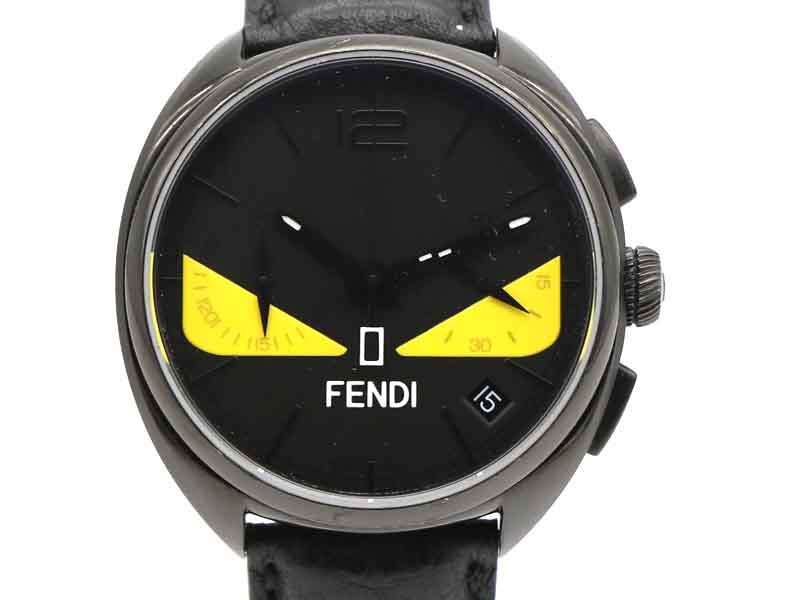 フェンディ FENDI 】 腕時計 モンスターバグズ 21200G クロノグラフ デイト SS/革 箱 保 メンズ 新着 02815-0 ブランド 腕時計販売買取の質屋一平堂